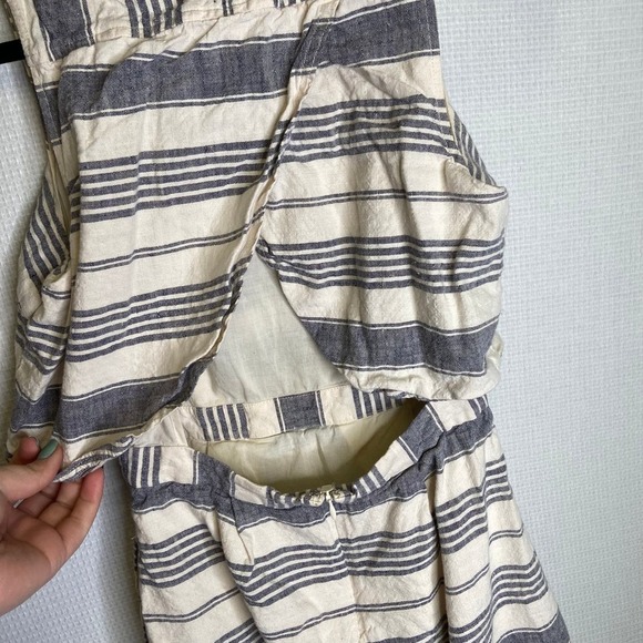 Madewell | Womans Linen Blend Dress 0 Stripe‎ - Picture 3 of 8